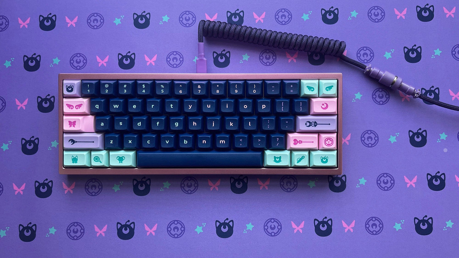 Magic Girl 'Dark Familiars' Deskmat | Deskmats by Mintlodica | DM-MG-MINI-PURPLE