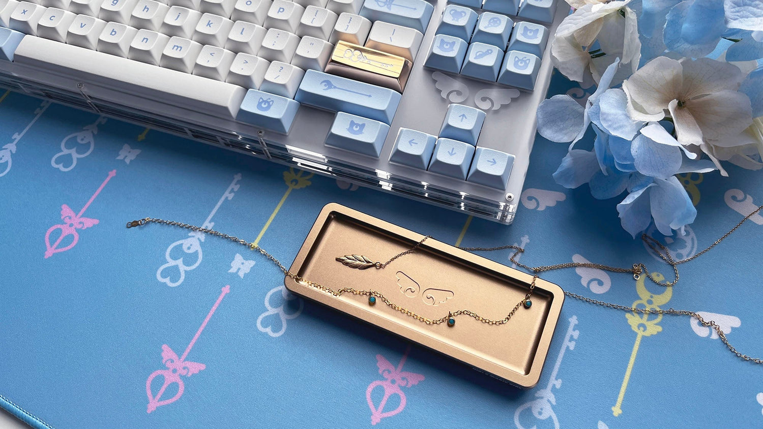 Magic Girl 'Millennium' Deskmats | Deskmats by Mintlodica | DM-MG-MINI-BLUE