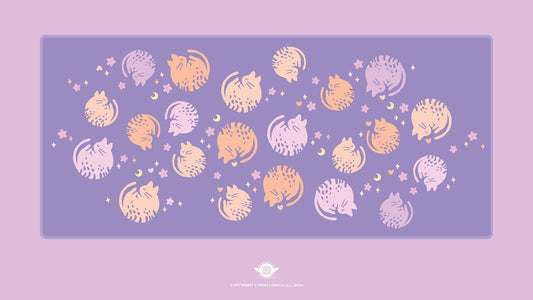Sleeping Kitties 'Orange Tabby' Deskmats | Deskmats by Mintlodica | DM-SK-MINI-ORANGE Group Buy