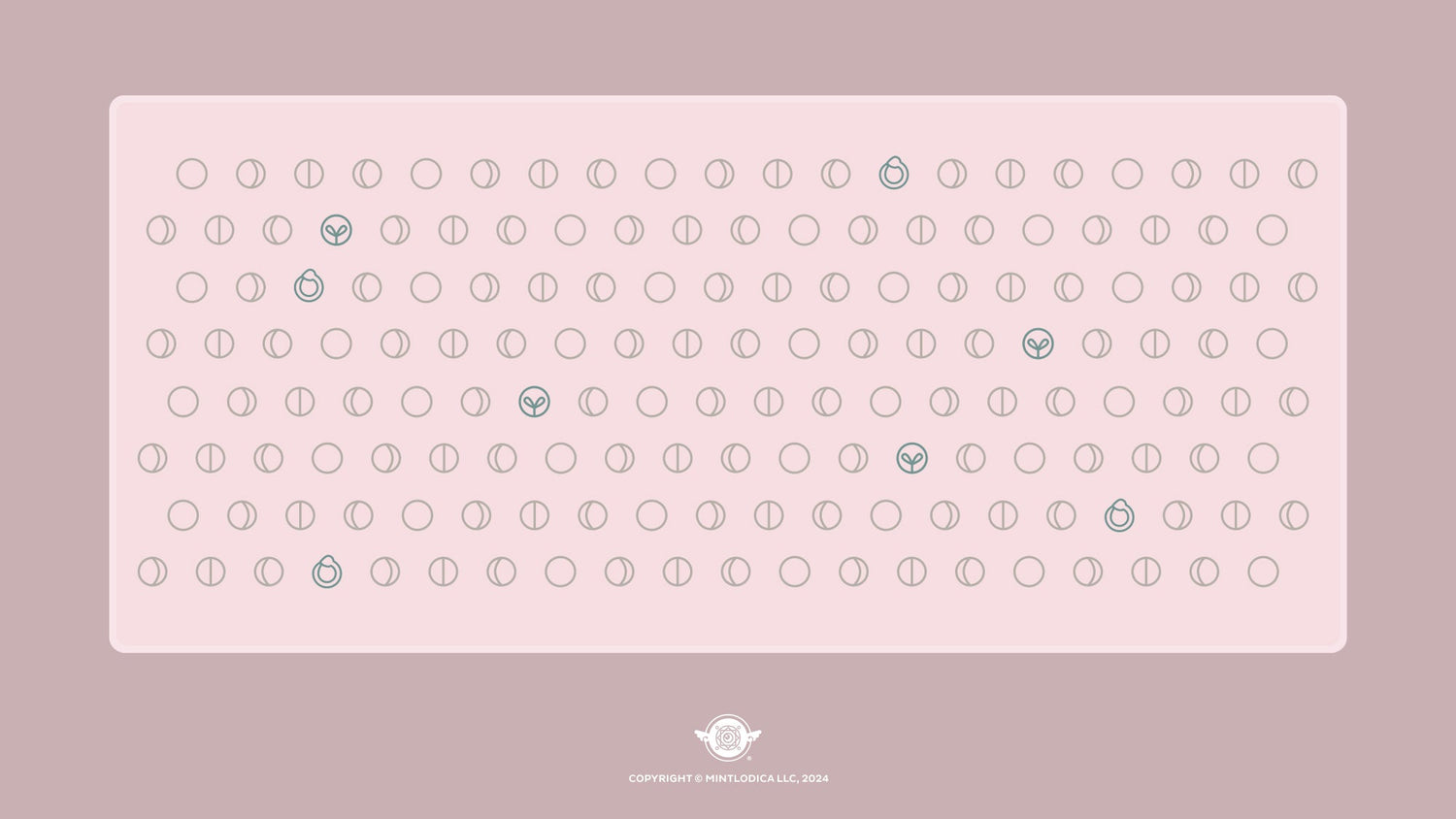 Witch Girl 'Blush Moons' Deskmats | Deskmats by Mintlodica | DM-WG-MINI-BLUSHMOONS Group Buy